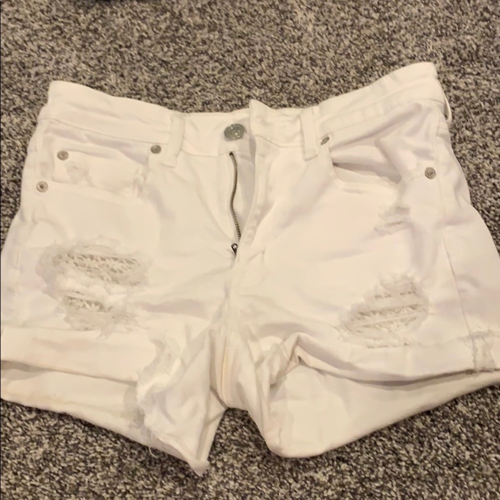 white jean shorts